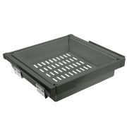 Корзина для белья перфорированная WG-KOSZM60-60 графит, в модуль 600 мм, с доводчиком, полного выдвижения