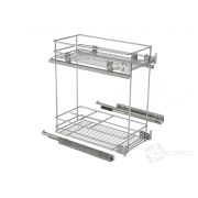 Корзина для модуля 450мм , напр.Hettich ч/в с системой плавного закрывания, покрытие хром