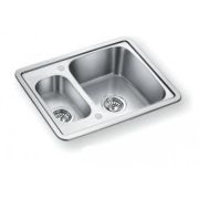Мойка OL-0304F&P, POP-UP, врезная, (+система PVC, гибкий слив, чаши выпуска, креп. уплотн. шаблон).