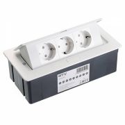 Удлинитель настольный SOFT 3 розетки AE-PBSC3GS-10 (Schucko), белый, с проводом 1,5 метра