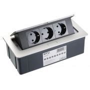 Удлинитель настольный SOFT 3 розетки AE-PBSC3GS-53 (Schucko), серый, с проводом 1,5 метра