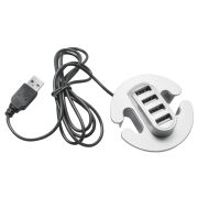 Шина usb 4 гнезда серая