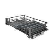Корзина выкатная AMATO M800 с кр. к фасаду для посуды Soft Closing 757x454x134, антрацит/мат