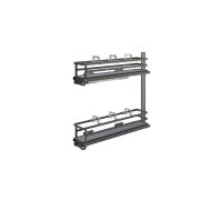 Механизм выкатной 2-х ярусный AMATO M200 144.6x482x502 б/к Soft Closing левый, антрацит/мат