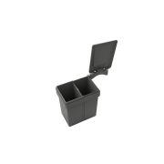 Контейнер для мусора двойной 7+7 л 240x345x295, антрацит