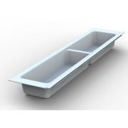 Лоток для столовых приборов Mesan TrayBond, 2 отдела,(Ш107хГ480-444хВ45) белый