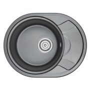 Кухонная мойка Granula 5802 шварц (черный металлик) гранит.