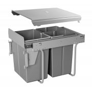 Сегрегатор для модуля 400мм (20L+2x10L)серый,с кр.фасада с довод. (в430мм,ш345мм,г480мм)
