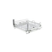 Корзина выкатная M800 с кр. к фасаду для посуды с доводчиком 735x450x105, хром