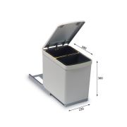 Система сортировки мусора ALBIO 10 2X7,5 L ALVEUS