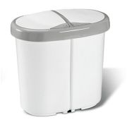 Мусорная корзина Multispace Duo 2х12,5л, белая