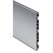 Цоколь пластиковый R4600 L 4м H=100 отделка А11 алюминий гладкий