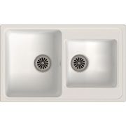 EWIGSTEIN Мойка кварц  Elegant 80D  2-чаши  780*480мм, ИНЕЙ