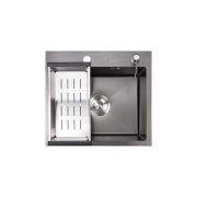 Кухонная мойка AVINA HM 5045 (3.0+1,2 мм) ГРАФИТ