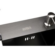 Кухонная мойка AVINA HM 6548 (3.0+1.2 мм) ГРАФИТ