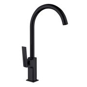 Кухонный смеситель LAUTE T11213BH с высоким изливом, чёрный