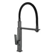 Кухонный смеситель LAUTE T11293BH с гибким изливом, черный