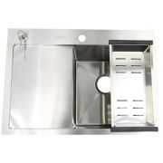Кухонная мойка AVINA HM 6848 R (3.0+1,2 мм) ГРАФИТ