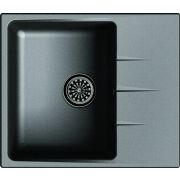 EW Мойка кварц Gerd 40F 1-чаша+крыло  580*500мм, ЧЕРНЫЙ
