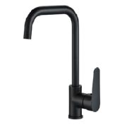 Кухонный смеситель LAUTE T21013BH с высоким изливом, черный матовый