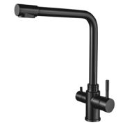 Кухонный смеситель LAUTE T60303BK-300 с фильтром, черный
