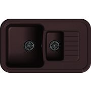 EWIGSTEIN Мойка кварц  Antik 60KF  1,5-чаши + крыло 860*510мм, ШОКОЛАД