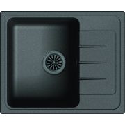 EWIGSTEIN Мойка кварц  Elegant 45F, 1-чаша + крыло  580*480мм, ЧЕРНЫЙ