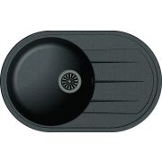 EWIGSTEIN Мойка кварц  Elegant R50F  1-чаша+ крыло  752*470мм, ЧЕРНЫЙ