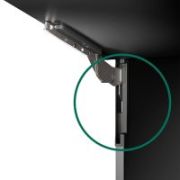 Комплект для торцевой части подъемника ФриСлим Флап при врезном монтаже: 4 заглушки для корпуса + 2 заглушки для регулировочного отверстия + 4 винта + 1 межсекционная стяжка,   цвет АНТРАЦИТ