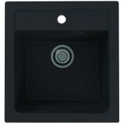 Мойка ALVEUS GRANITAL ATROX 20 CARBON (Карбон) - G91 470х500 в комплекте с сифоном 1132823