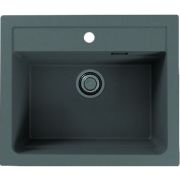 Мойка ALVEUS GRANITAL ATROX 30 CONCRETE (Серый) - G81 590х500 в комплекте с сифоном 1132823