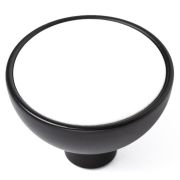 Ручка кнопка BOL, 0489045NM2M1, матовый черный / дерево матовый белый, D45 мм, Viefe