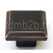Ручка-Кнопка FK1691 knob ORB Черно-Красная Мат.Бронза