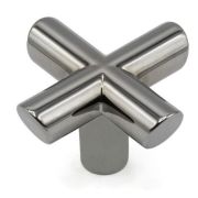 Ручка кнопка EQUIS, 0614040Z01, темный хром, 40x40 мм, Viefe