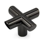 Ручка кнопка EQUIS, 0614040Z03, пол.черный никель, 40x40 мм, Viefe