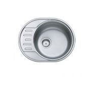 Мойка POLAR PXL 611-57, овальная, декор, оборачиваемая, 3,5'', перелив в чаше, без вентиля