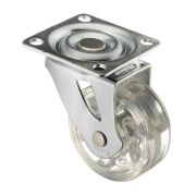 Колесо мебельное КМ-В050-00 прозрачное d-50